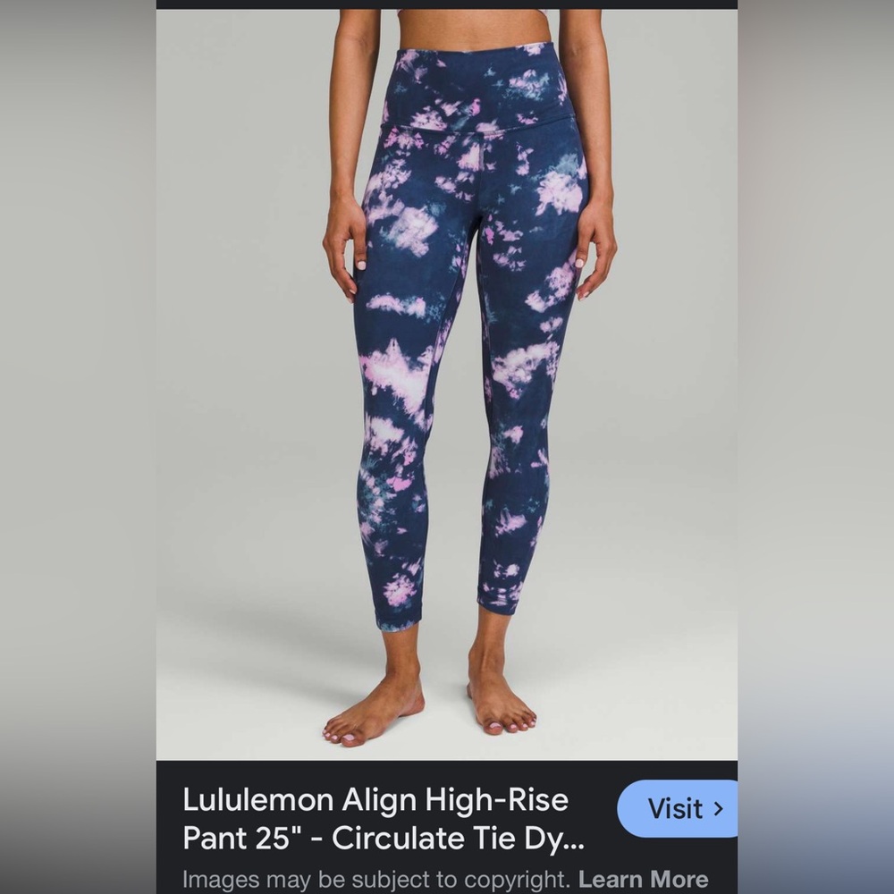 Lululemon Athletica Tie-Dye Leggings - high rise Align 10 - Picture 2 of 3